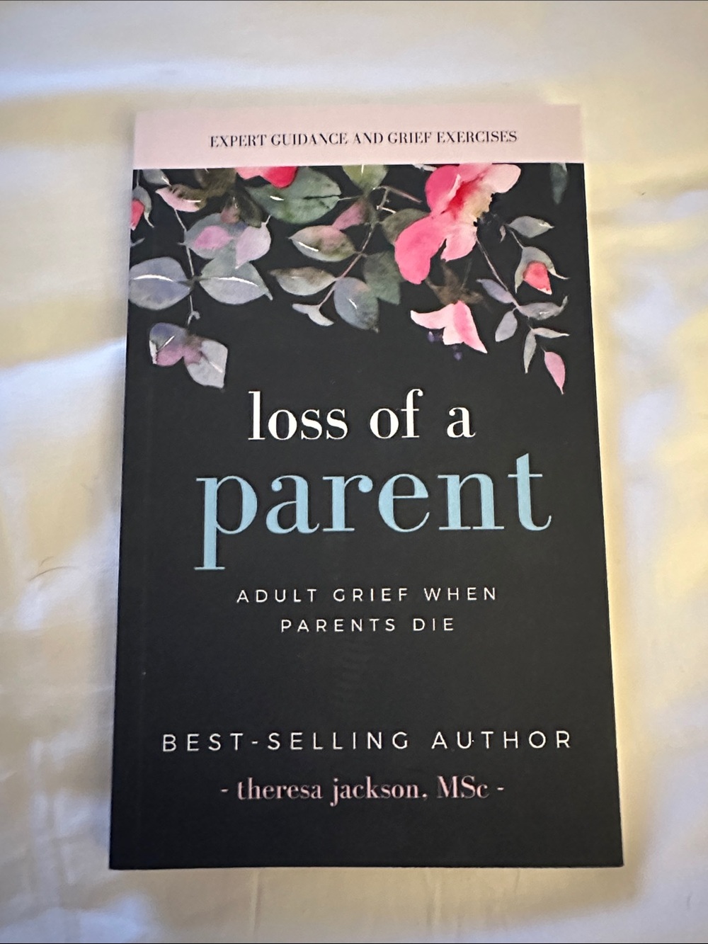 Loss of a Parent by Theresa Jackson | Black & Pink Sympathy Book